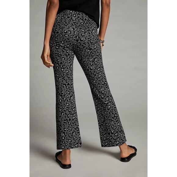 Maeve Black and Gray Patterned Flare Pants - Picture 2 of 13